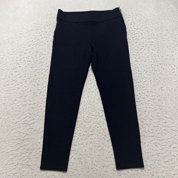 Ann Taylor Pants - Ann Taylor Petite Women's 2P Side Zip Athletic Navy Blue Leggings Stretch Pants